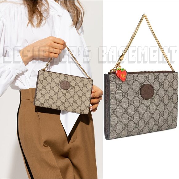 Set of 2 GUCCI bags: Strawberry Wristlet๐ & pink MARMONT Matelasse camera bag๐ - Picture 15 of 15